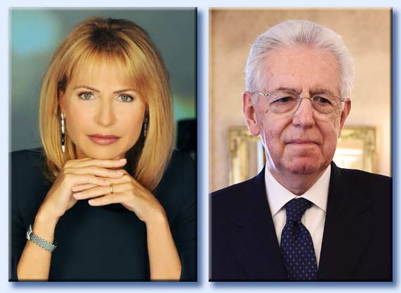 lilli gruber e mario monti