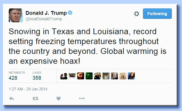 tweet clima donald trump