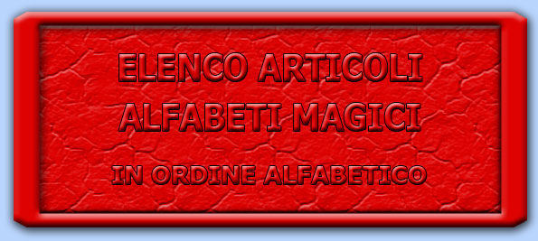 titolo elenco articoli alfabeti magici