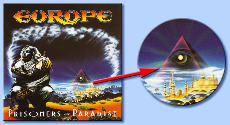 europe - prisoners in paradise - piramide e occhio onniveggente