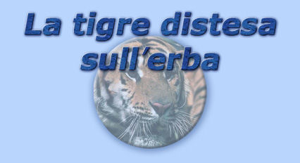 titolo la tigre distesa sull'erba