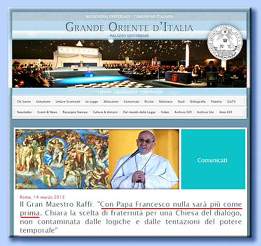 garande oriente d'italia - gustavo raffi - bergoglio