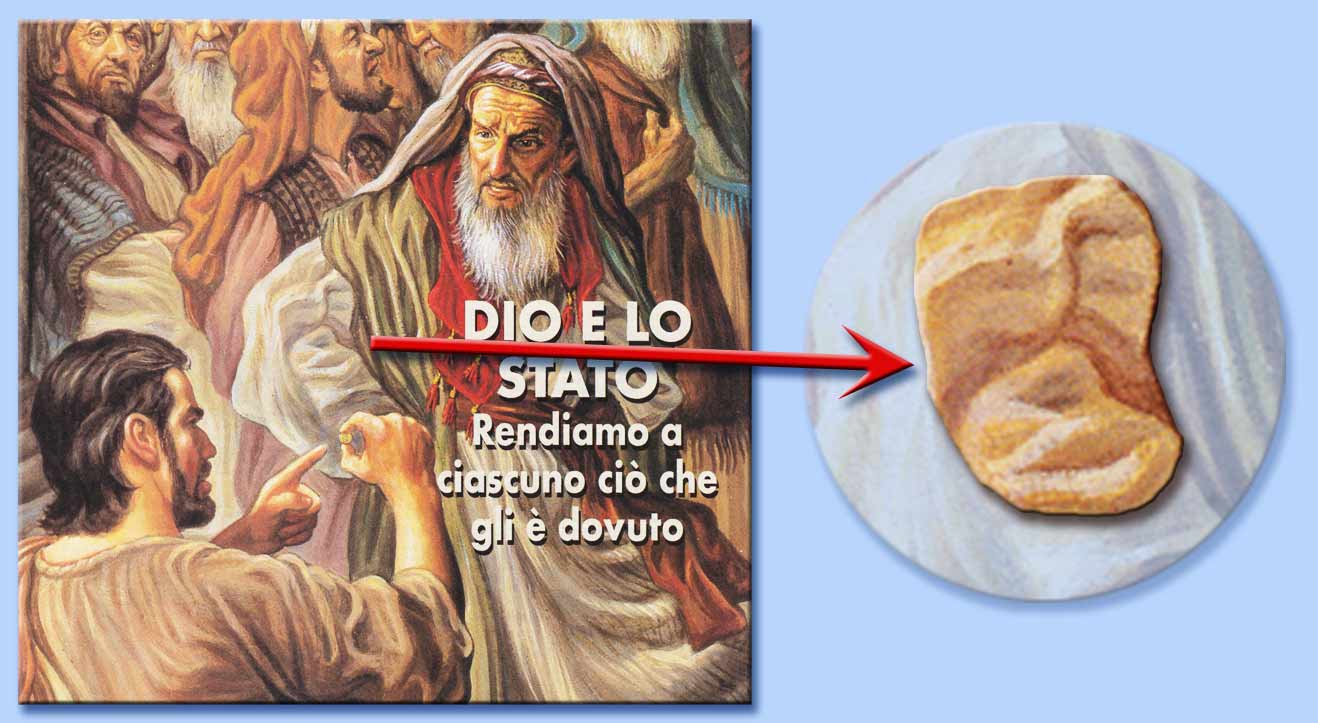 volto subliminale nell'abito del fariseo